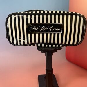 Saks Fifth Avenue Monochrome Striped Pouch